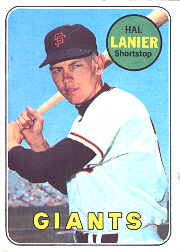 1969 Topps Baseball Cards      316     Hal Lanier